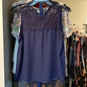 Papermoon Linetta Lace Detail Blouse - size small